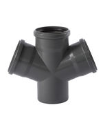 Derivación doble 67,5° PP Ostendorf/Crearplast-HT Safe, DN/OD 110 - 110 - 110 mm